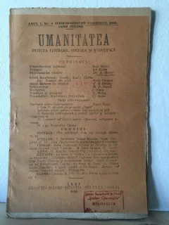 Umanitatea Anul I, Nr. 6, Noembrie 1920