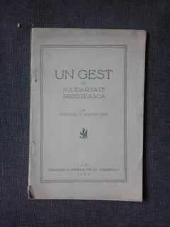 UN GEST DE SOLIDARITATE PREOTEASCA - N. HODOROABA