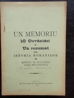 UN MEMORIU, 10 CUVANTARI SI UN REZUMAT - ANDREI M. BORCESCU