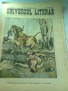 UNIVERSUL LITERAR NR.11/10 MARTIE 1908  (LUPTA INTRE UN TAUR FURIOS SI UN CAINE CREDINCIOS)