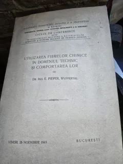 Utilizarea fibrelor chimice in domeniul tehnic si comportarea lor - E. Pieper, Wuperrtal