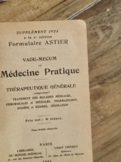 Vade-mecum de Medecine Pratique. Therapeutique generale