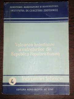 VALOAREA HRANITOARE A NUTRETURILOR DIN R.P.R.