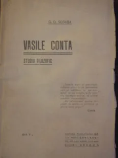 VASILE CONTA STUDIU FILOZOFIC - G.D. SCRABA