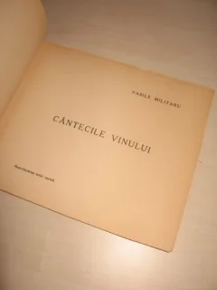 Vasile MILITARU - CANTECILE VINULUI - 1938 - prima editie