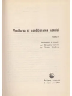 Ventilarea si conditionarea aerului (vol I) - Al. Christea, Nicolae Niculescu