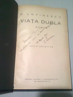 VIATA DUBLA - E. LOVINESCU  (CU DEDICATIA AUTORULUI)