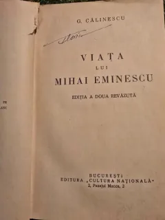 Viata lui Mihai Eminescu - G. Calinescu editia a doua revazuta