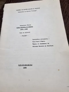 Viata politica in Romania 1878-1888 - Paraschiva Oincea rezumat teza de doctorat 1972