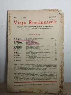 Viata Romaneasca - Anul XXIX Iulie Nr. 7 1937