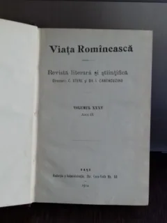 VIATA ROMANEASCA - REVISTA LITERARA SI STIINTIFICA. ANUL IX, 1914. NR.10,11 SI 12