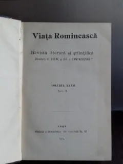 VIATA ROMANEASCA - REVISTA LITERARA SI STIINTIFICA. ANUL IX, 1914. NR.1,2 SI 3