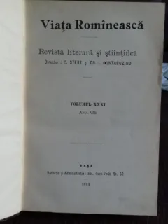 VIATA ROMANEASCA - REVISTA LITERARA SI STIINTIFICA. ANUL VIII, 1913