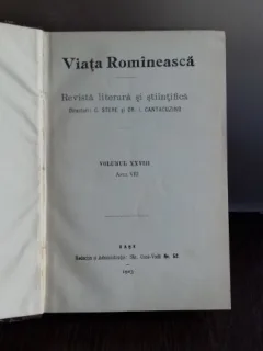 VIATA ROMANEASCA - REVISTA LITERARA SI STIINTIFICA. ANUL VIII, 1913. VOLUMUL XXVIII
