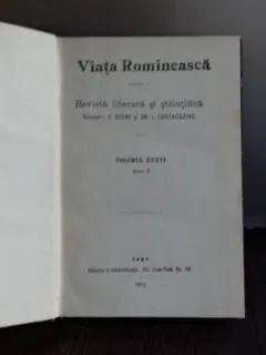 VIATA ROMANEASCA - REVISTA LITERARA SI STIINTIFICA, ANUL X, 1915. NR. 1,2 SI 3