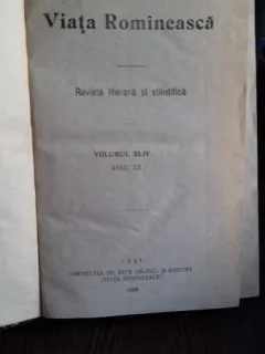 VIATA ROMANEASCA - REVISTA LITERARA SI STIINTIFICA. ANUL XII, 1920