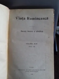 VIATA ROMANEASCA - REVISTA LITERARA SI STIINTIFICA. ANUL XIII, 1920. NR.4,5 SI 6