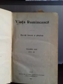 VIATA ROMANEASCA - REVISTA LITERARA SI STIINTIFICA. ANUL XIII, 1920