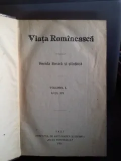 VIATA ROMANEASCA - REVISTA LITERARA SI STIINTIFICA. ANUL XIV, 1922