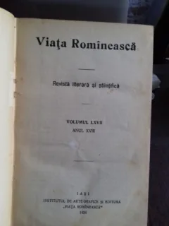 VIATA ROMANEASCA - REVISTA LITERARA SI STIINTIFICA. ANUL XVIII, 1926. NR. 9,10 SI 11