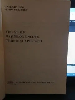 Vibratiile masinilor-unelte - Constantin Ispas , Florian-Paul Simion