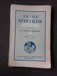 Vietile Sfintilor prelucrate Al. Lascarov Moldovanu, volumul I brosura 2/luna ianuarie