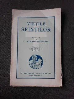 Vietile Sfintilor prelucrate Al. Lascarov Moldovanu, volumul I brosura 3/luna ianuarie