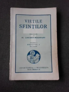 Vietile Sfintilor prelucrate Al. Lascarov Moldovanu, volumul I brosura 4/luna ianuarie