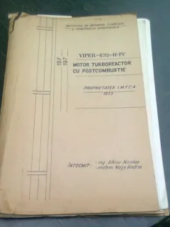 VIPER-632-41-PC, MOTOR TURBOREACTOR CU POSTCOMBUSTIE - BLEZU NICOLAE, NAGY ANDREI