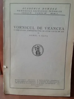 Vornicul de la Vrancea, o cercetare administrativa de acum o suta de ani - Aurel V. Sava