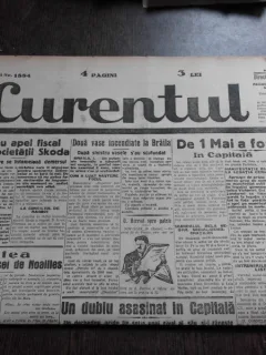 Ziarul Curentul , director Pamfil Seicaru , 3 mai nr.1884/1933
