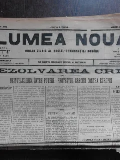 Ziarul Lumea Noua, ziar socialist,organ al P.S.D.-M.R.,Anul III, 805 vineri 14 martie 1897