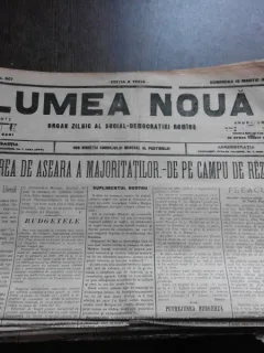 Ziarul Lumea Noua, ziar socialist,organ al P.S.D.-M.R.,Anul III, 807 duminica 16 martie 1897