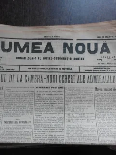 Ziarul Lumea Noua, ziar socialist,organ al P.S.D.-M.R.,Anul III, 810 joi 20 martie 1897