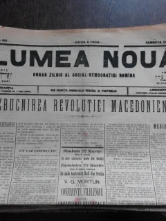 Ziarul Lumea Noua, ziar socialist,organ al P.S.D.-M.R.,Anul III, 812 sambata 22 martie 1897
