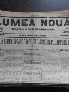 Ziarul Lumea Noua, ziar socialist,organ al P.S.D.-M.R.,Anul III, 813 duminica 23 martie 1897