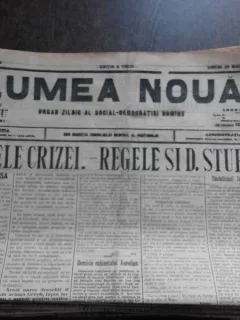 Ziarul Lumea Noua, ziar socialist,organ al P.S.D.-M.R.,Anul III, 816 vineri 28 martie 1897