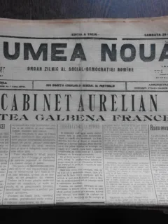 Ziarul Lumea Noua, ziar socialist,organ al P.S.D.-M.R.,Anul III, 817 sambata 29 martie 1897