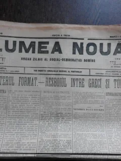 Ziarul Lumea Noua, ziar socialist,organ al P.S.D.-M.R.,Anul III, 819 marti 1 aprilie 1897