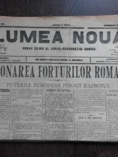 Ziarul Lumea Noua, ziar socialist,organ al P.S.D.-M.R.,Anul III, 824 duminica 6 aprilie 1897