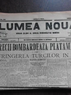 Ziarul Lumea Noua, ziar socialist,organ al P.S.D.-M.R.,Anul III, 828 vineri 11 aprilie 1897