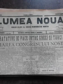 Ziarul Lumea Noua, ziar socialist,organ al P.S.D.-M.R.,Anul III, 832 vineri 18 aprilie 1897