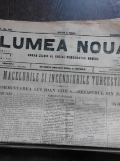 Ziarul Lumea Noua, ziar socialist,organ al P.S.D.-M.R.,Anul III, 839 duminica 27 aprilie 1897
