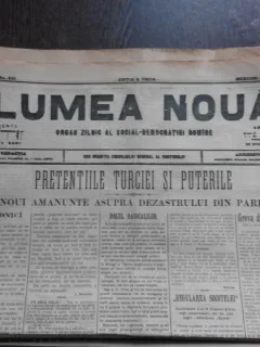 Ziarul Lumea Noua, ziar socialist,organ al P.S.D.-M.R.,Anul III, 841 miercuri 30 aprilie 1897