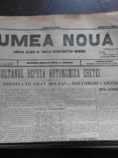 Ziarul Lumea Noua, ziar socialist,organ al P.S.D.-M.R.,Anul III, 844 sambata 3 mai 1897
