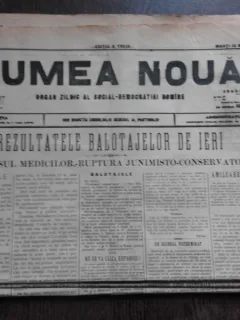 Ziarul Lumea Noua, ziar socialist,organ al P.S.D.-M.R.,Anul III, 851 marti 13 mai 1897