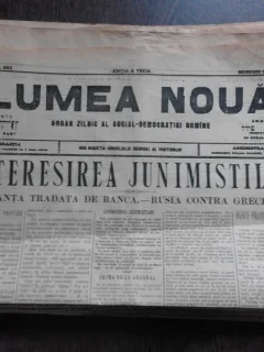 Ziarul Lumea Noua, ziar socialist,organ al P.S.D.-M.R.,Anul III, 862 miercuri 28 mai 1897