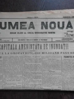 Ziarul Lumea Noua, ziar socialist,organ al P.S.D.-M.R.,Anul III, 866 duminica 1 iunie 1897
