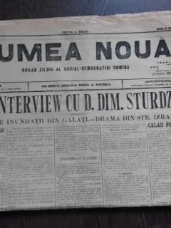 Ziarul Lumea Noua, ziar socialist,organ al P.S.D.-M.R.,Anul III, 868 joi 5 iunie 1897