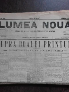 Ziarul Lumea Noua, ziar socialist,organ al P.S.D.-M.R.,Anul III, 870 sambata 7 iunie 1897